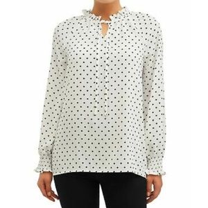 Polka Dot Semi-Sheer Top